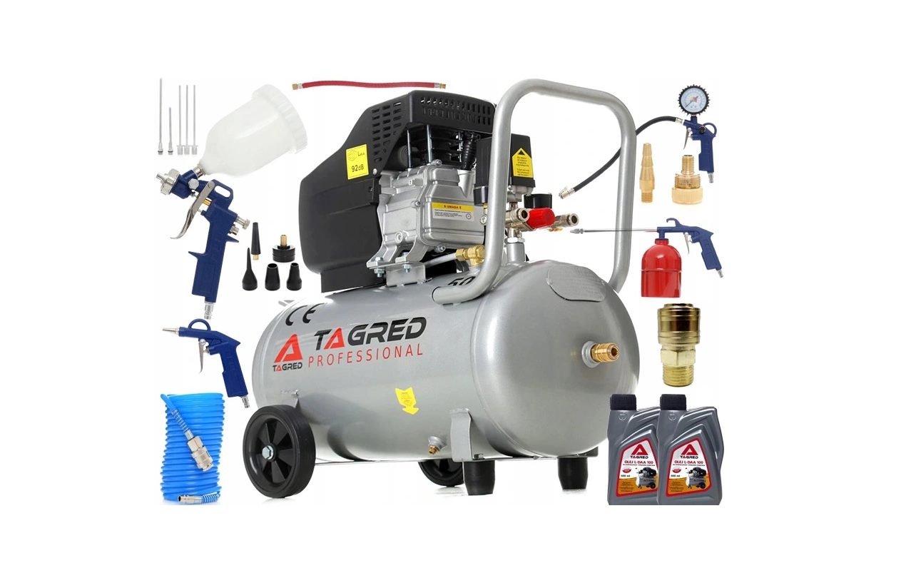 #SALE# XXXL Starterset Premium KOMPRESSOR 50 Liter 9 BAR 2,8 KW