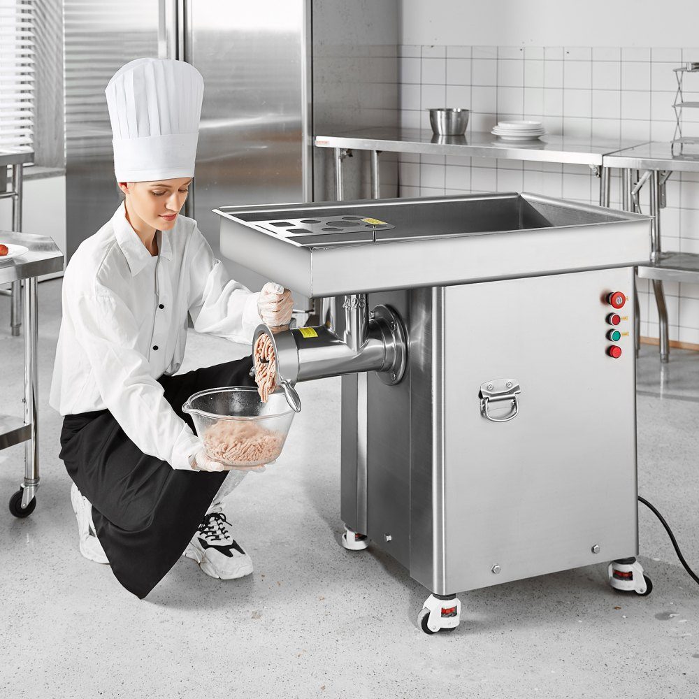 Commercial Meat Grinder 16.65kg/min 4000W Electric Meat Grinder with Blades and Grinding Plates Electric Sausage Machine Commercial Stainless Steel Meat Grinder for Kitchen Restaurant Butcher Shop – Part No. HT-24036