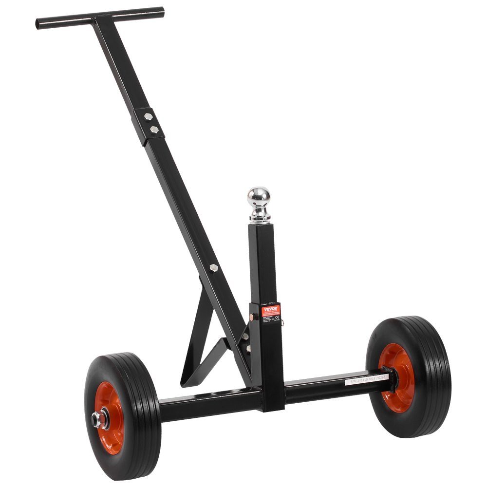 Rangierhilfeanhänger, Anhängerwagen, 272 kg Stützlast, 42 & 56 cm höhenverstellbar, 47,3 mm Kupplungskugel, 254 mm Vollgummireifen, zum Bewegen von Wohnmobil-Bootsanhängern