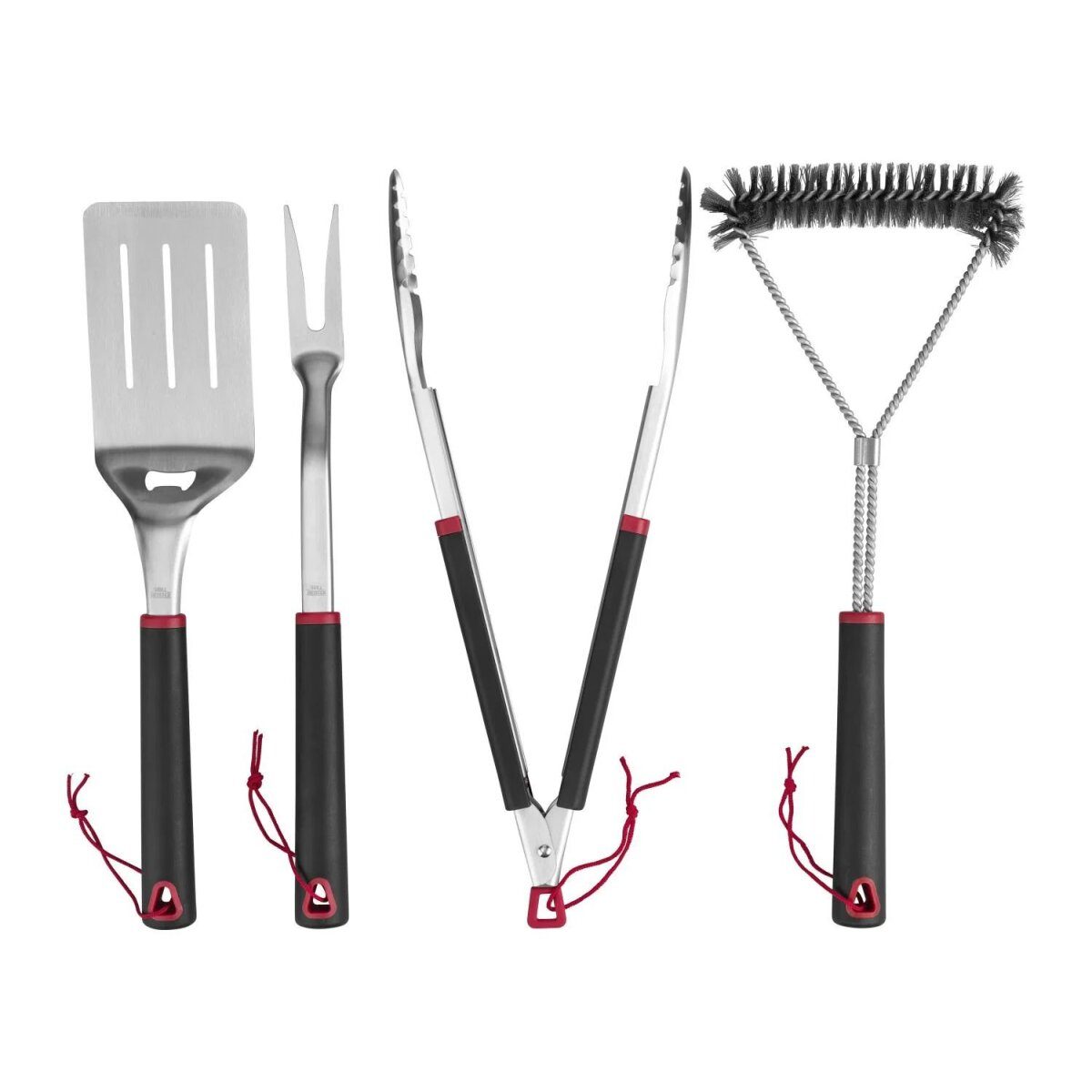 GRILLMEISTER Edelstahl-Grillbesteck-Set / Edelstahl-Grillspatel-Set