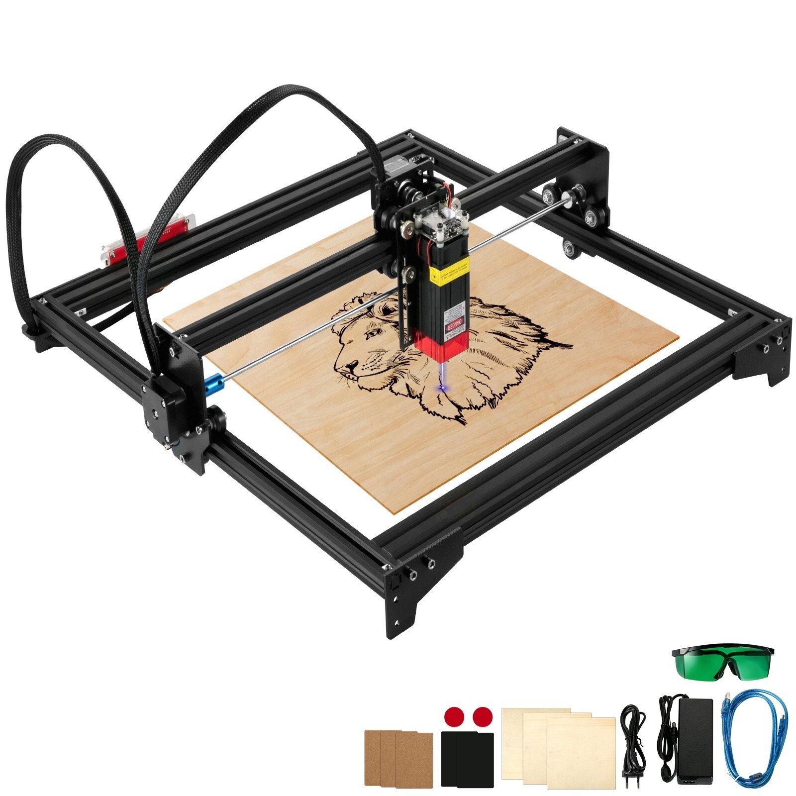 Machine de gravure laser numérique premium, dispositif de gravure 410x400mm, graveur laser, fraiseuse