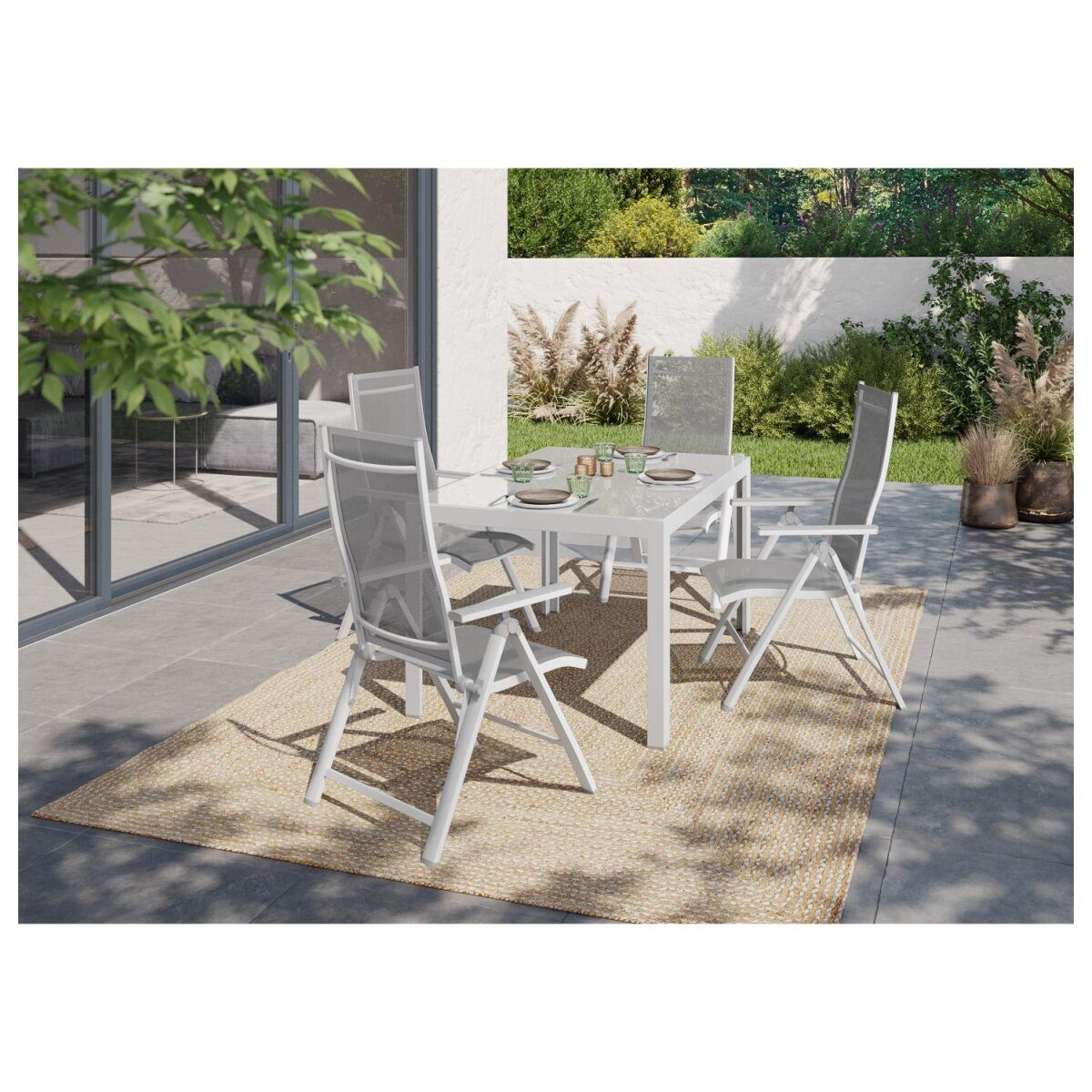 LIVARNO HOME aluminum garden table »Houston« white, 140 x 92 x 74 cm