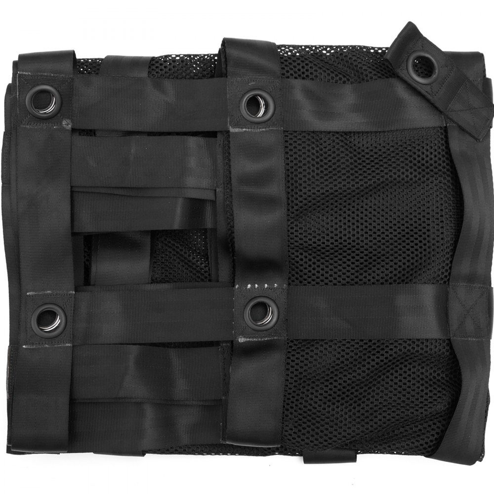 Mesh Cargo Net, 8' x 7' Pickup Truck Bed Cargo Net, Heavy Duty Cargo Nets with Clamp Buckles, S-Hooks and Cross Straps, Trailer, SUV and Jeep Bed Cargo Net (96" x 80")