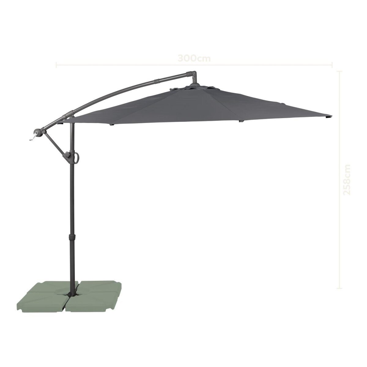 Parasol wiszący LIVARNO, Ø300 cm, antracyt
