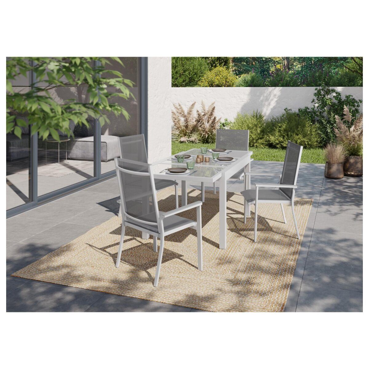 LIVARNO home aluminum garden table “Houston”, 120-180 x 89 x 75 cm