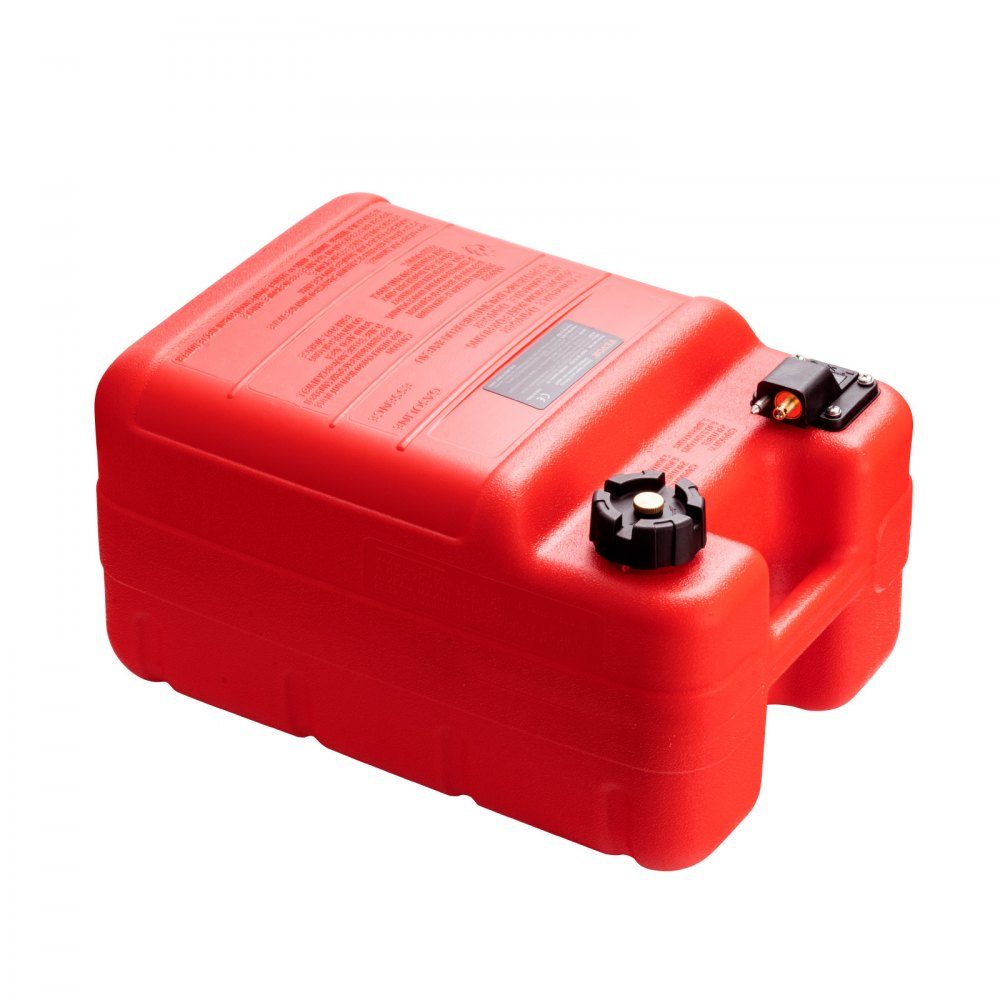 Marine Fuel Tank 24L Portable Outboard Motorboat Tank Plastic Outboard Marine Boat Fuel Tank with Hose Easy to Carry for Yacht Fishing Boat Deck Boat Red