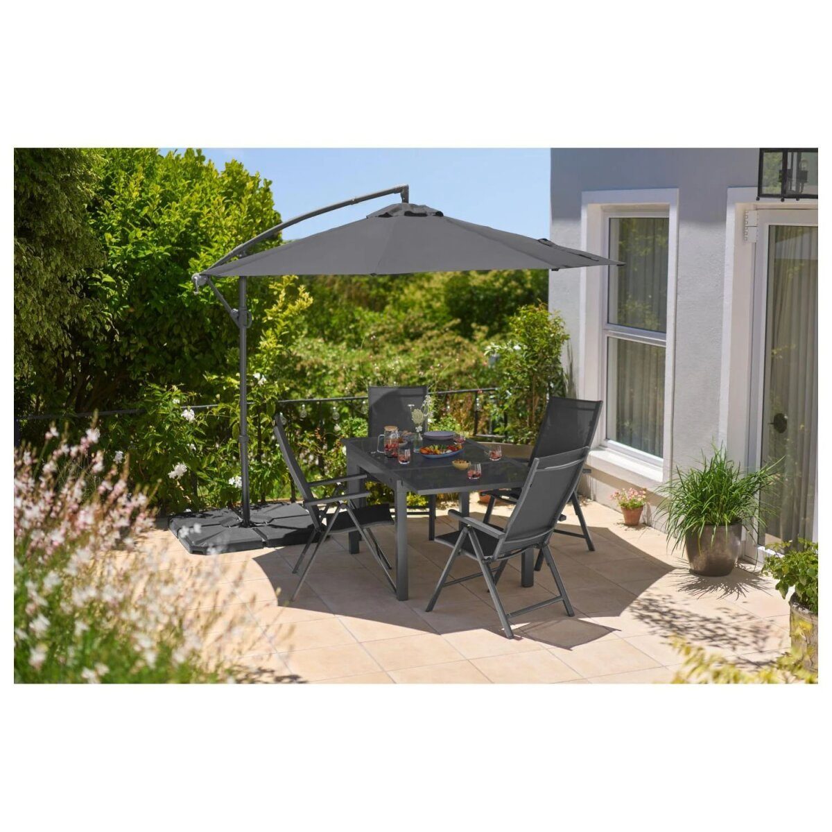 LIVARNO® Alu-Klappstuhl „Houston“ anthrazit, 2-teilig