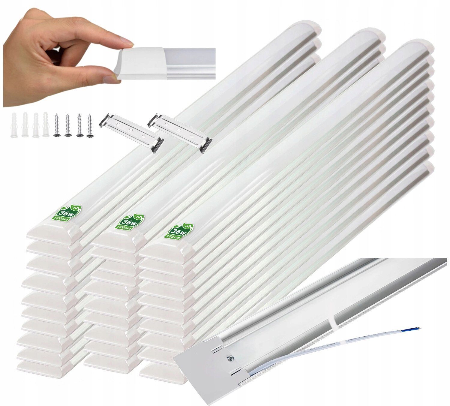 30x Panel LED Lampa przemysłowa Lampa warsztatowa Lampa pokojowa 1200mm 36W