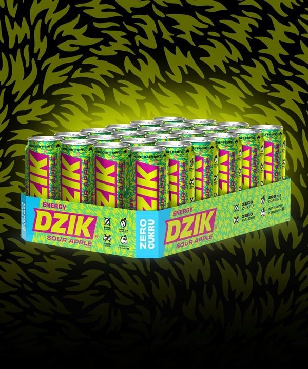 Energetyk Dzik Napój Energetyczny - Kwaśne Jabłko, 500 ml, opak. 24 szt