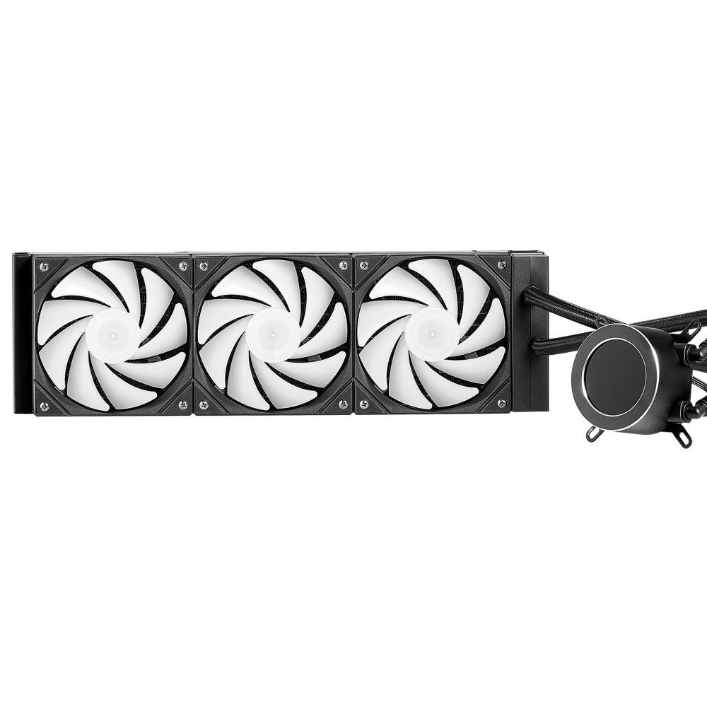 CPU Liquid Cooler, AIO CPU Water Cooler - 3 x 120mm PWN Fan and Pump, PC Water Cooling with 2" LCD Display and ARGB Light, for Intel 115X/1366/2011/1700/1200, AMD AM4/AM5